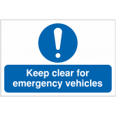 Keep Clear For Emergency Vehicles Sign