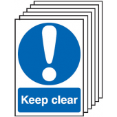 Mandatory! Keep Clear 6 Pack Signs