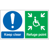 Keep Clear Refuge Point Sign