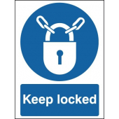 Keep Locked Mandatory Safety Signs