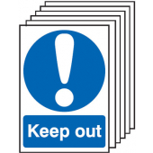 Keep Out Mandatory Information Pack Of 6 Signs