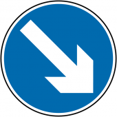 Keep Right RA1 Aluminium Road Traffic Signs