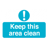 Keep this Area Clean On-The-Spot Safety Labels
