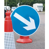 Keep To The Right Traffic Sign For Traffic Cone
