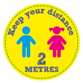 Keep Your Distance Young Infants School Floor Signs