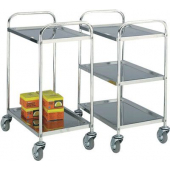 Light Duty Stainless Steel Shelf Trolleys 2 AND 3 shelves
