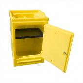 The Lockable Polyethylene Work Stand is the ideal solution for holding and storing a range of products including PPE products, spill absorbents and small containers of liquid