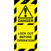 Lockout Before Operation Lock Out Safety Tags