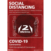 Maintain 2 Metres Apart Social Distancing Posters