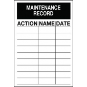 Maintenance Record Label Record Labels Pack of 10