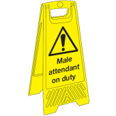 Male Attendant On Duty Janitorial Floor Stand