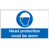 Head Protection Must Be Worn Sign