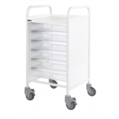 Vista Medical Storage Trolley And 6 Blue Removable Trays