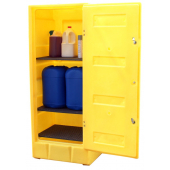 Medium Polythene Storage Cabinet is the ideal solution for keeping your premises looking tidy, the cabinet can hold a range of products including chemicals, maintenance & cleaning products, the cabinet features a built in sump capacity of 70 litres