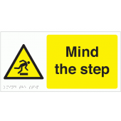Braille Mind The Step Tactile And Braille Safety Signs