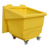 The Mobile 250 Litre Yellow Storage Container is manufactured from polyethylene and can be used to store spill response equipment and de-icing salt and the Mobile 250 Litre Yellow Storage Container is rotationally moulded medium density polyethylene