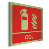 Nite-Glo Co2 Fire Extinguisher Acrylic I D Sign