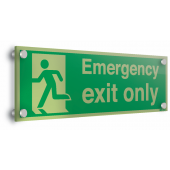 Nite-Glo Emergency Exit Only Acrylic Sign