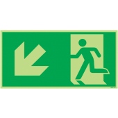 Nite Glo Man Directional Arrow Left Down Exit Signs