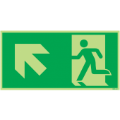 Nite Glo Man Exit Symbol Directional Arrow Left Up Signs