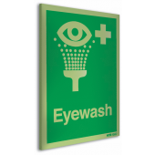 Nite-Glo Acrylic Glow In The Dark Emergency Eyewash Signs