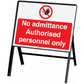 No Admittance Authorised Personnel Only Stanchion Sign