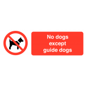 No Dogs Except Guide Dogs On-the-Spot Safety Labels