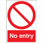 No Entry Prohibition Outdoor Aluminium Sign