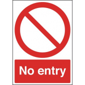 No Entry Pictogram Reflective Warning Signs