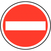 No Entry Symbol Non Reflective Plastic Road Traffic Signs