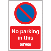 No Parking In This Area Restricted Access Parking Signs