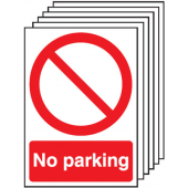 No Parking Prohibition Sign 6 Pack