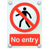 No Entry Prohibition Sign In Stylish Acrylic Material