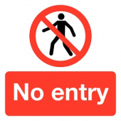 No Entry Prohibition Safety Labels 10 Pack