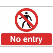 No Pedestrian Entry Sign