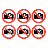 No Photography Prohibition Symbol Labels On A Sheet