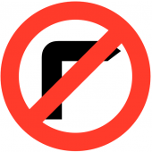 No Right Turn Reflective Road Traffic Signs