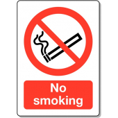 No Smoking Deluxe High Gloss Sign