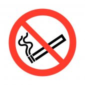 No Smoking Eco Friendly Safety Labels On-a-Roll