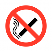 No Smoking Self Adhesive Vinyl Safety Labels
