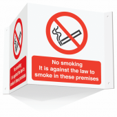 No Smoking On These Premises Projecting 3D Sign