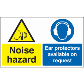 Noise Hazard Ear Protectors Available On Request Signs
