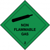 Non Flammable Gas Warning Diamond Roll Of 310 Labels