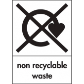 Non Recyclable Waste WRAP Waste Recycling Signs