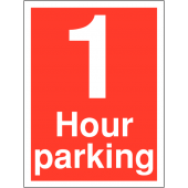 One Hour Parking Limit Time Limit Parking Signs