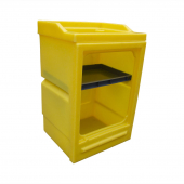 The Open Fronted Polyethylene Work Stand is the ideal solution for holding and storing a range of products including PPE products, spill absorbents and small containers of liquid