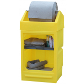 The Open Fronted Work Stand With Roll Holder is the ideal solution for holding and storing a range of products including PPE products, spill absorbents and small containers of liquid