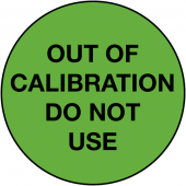 Out Of Calibration Do Not Use Small Calibration Labels