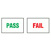 Pass Fail Colour Coded Indicator Labels Pass Fail