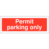 Permit Parking Only Sign